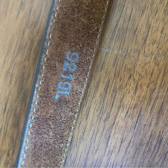 Women’s Tony Lama Beaded Leather Belt Blue Brown Size 30 - Picture 7 of 13